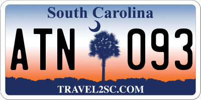 SC license plate ATN093