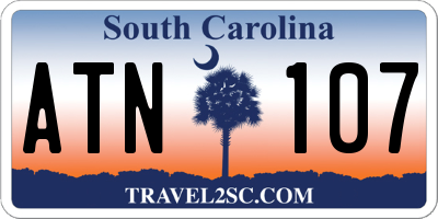 SC license plate ATN107
