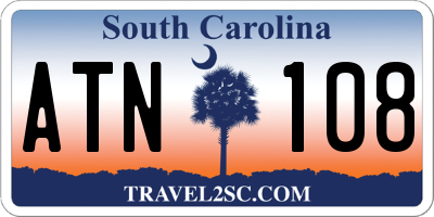 SC license plate ATN108