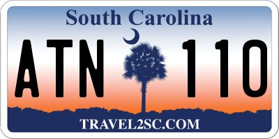 SC license plate ATN110