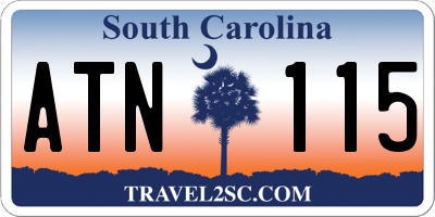 SC license plate ATN115