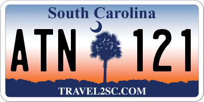 SC license plate ATN121