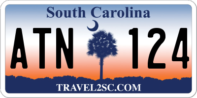 SC license plate ATN124