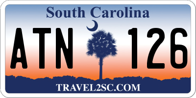 SC license plate ATN126