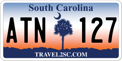 SC license plate ATN127
