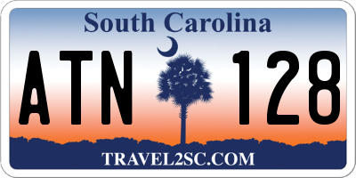 SC license plate ATN128