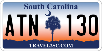 SC license plate ATN130