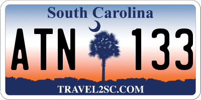 SC license plate ATN133