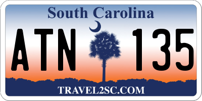 SC license plate ATN135