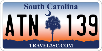 SC license plate ATN139