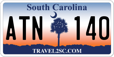 SC license plate ATN140