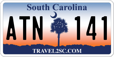 SC license plate ATN141
