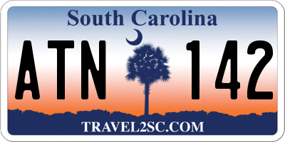 SC license plate ATN142