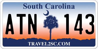SC license plate ATN143