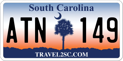 SC license plate ATN149