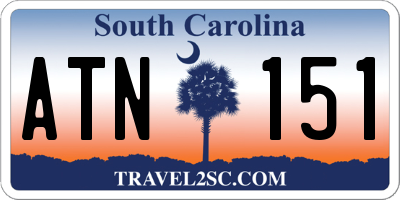 SC license plate ATN151