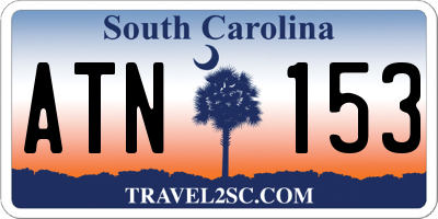 SC license plate ATN153