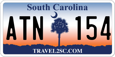 SC license plate ATN154