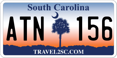 SC license plate ATN156
