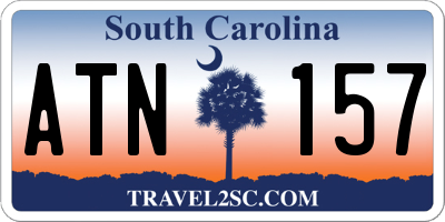 SC license plate ATN157