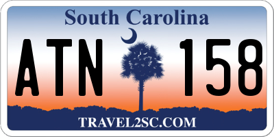 SC license plate ATN158