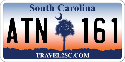 SC license plate ATN161