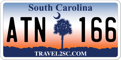SC license plate ATN166