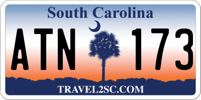 SC license plate ATN173