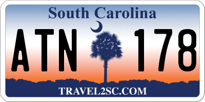 SC license plate ATN178