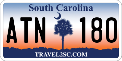 SC license plate ATN180