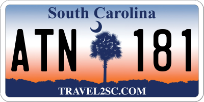 SC license plate ATN181