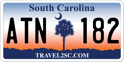SC license plate ATN182