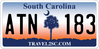 SC license plate ATN183