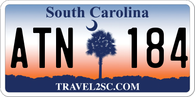 SC license plate ATN184