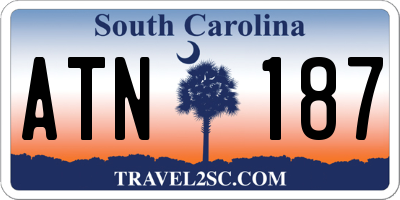 SC license plate ATN187