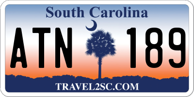 SC license plate ATN189