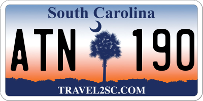 SC license plate ATN190