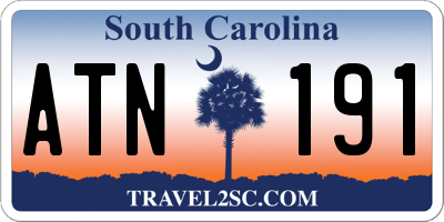 SC license plate ATN191