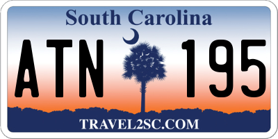 SC license plate ATN195