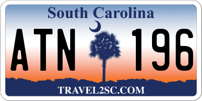 SC license plate ATN196