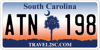 SC license plate ATN198