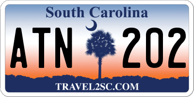 SC license plate ATN202