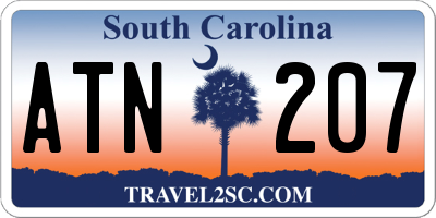 SC license plate ATN207
