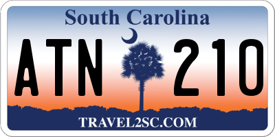 SC license plate ATN210