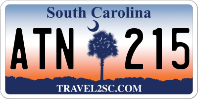 SC license plate ATN215