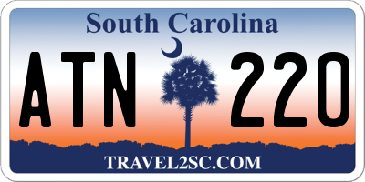 SC license plate ATN220