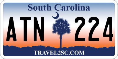 SC license plate ATN224