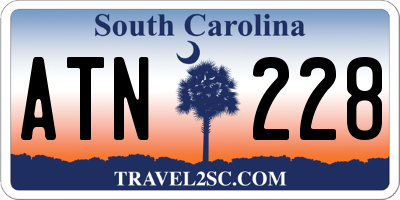 SC license plate ATN228