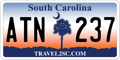 SC license plate ATN237