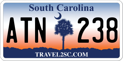 SC license plate ATN238